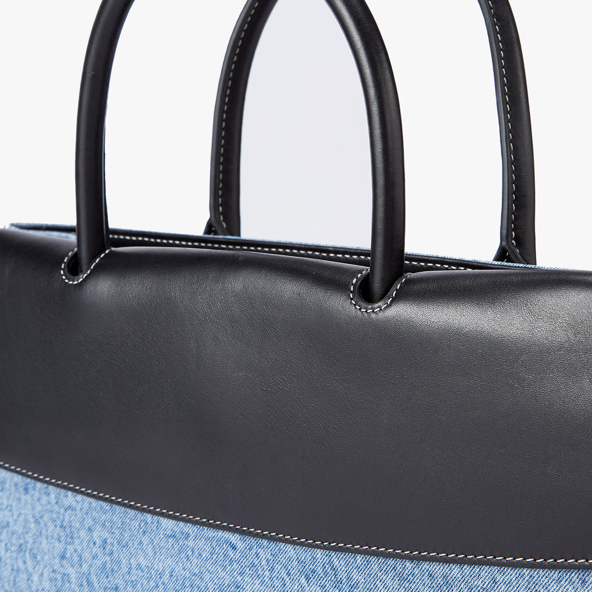 Civis Structured Briefcase Denim Blue