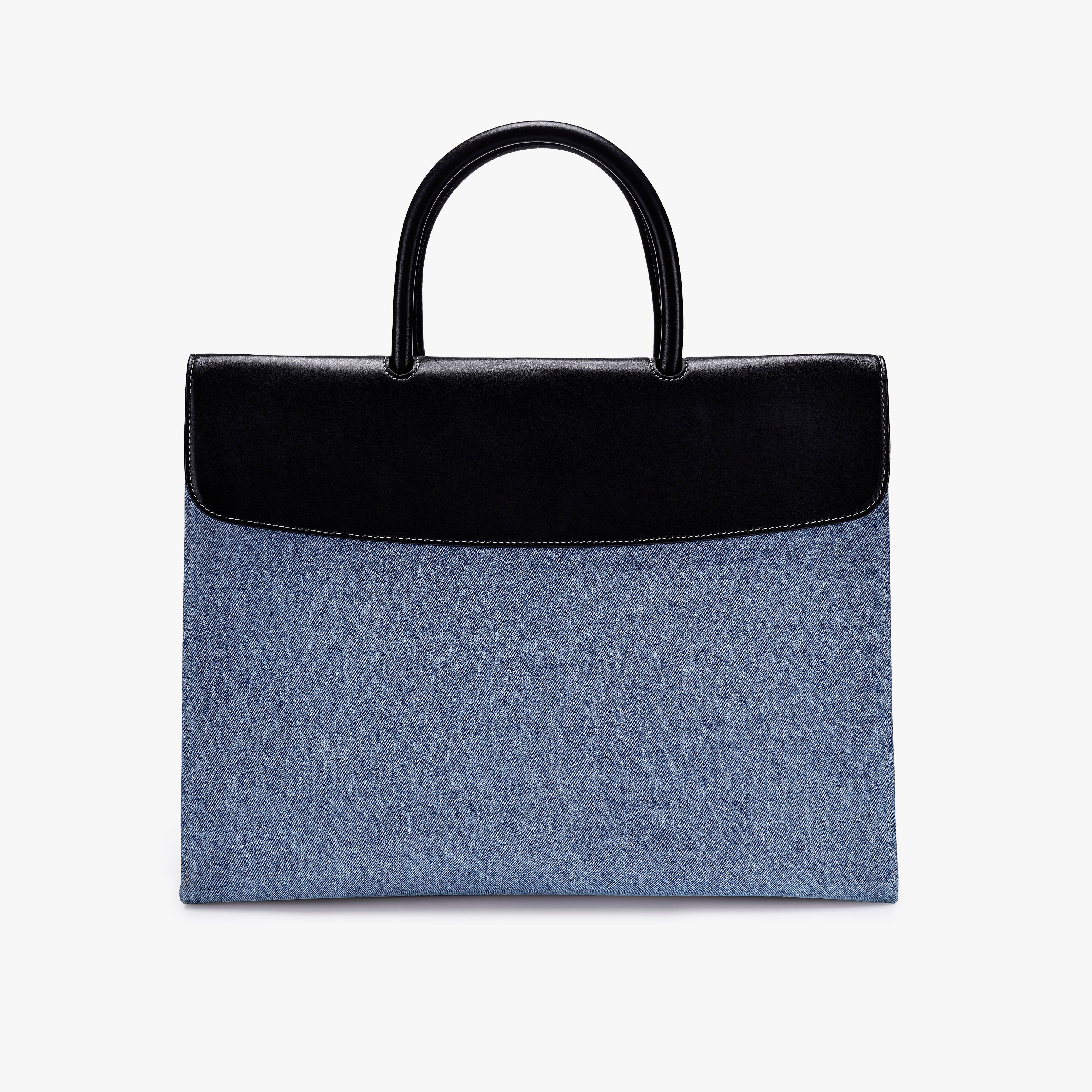 Civis Structured Briefcase Denim Blue