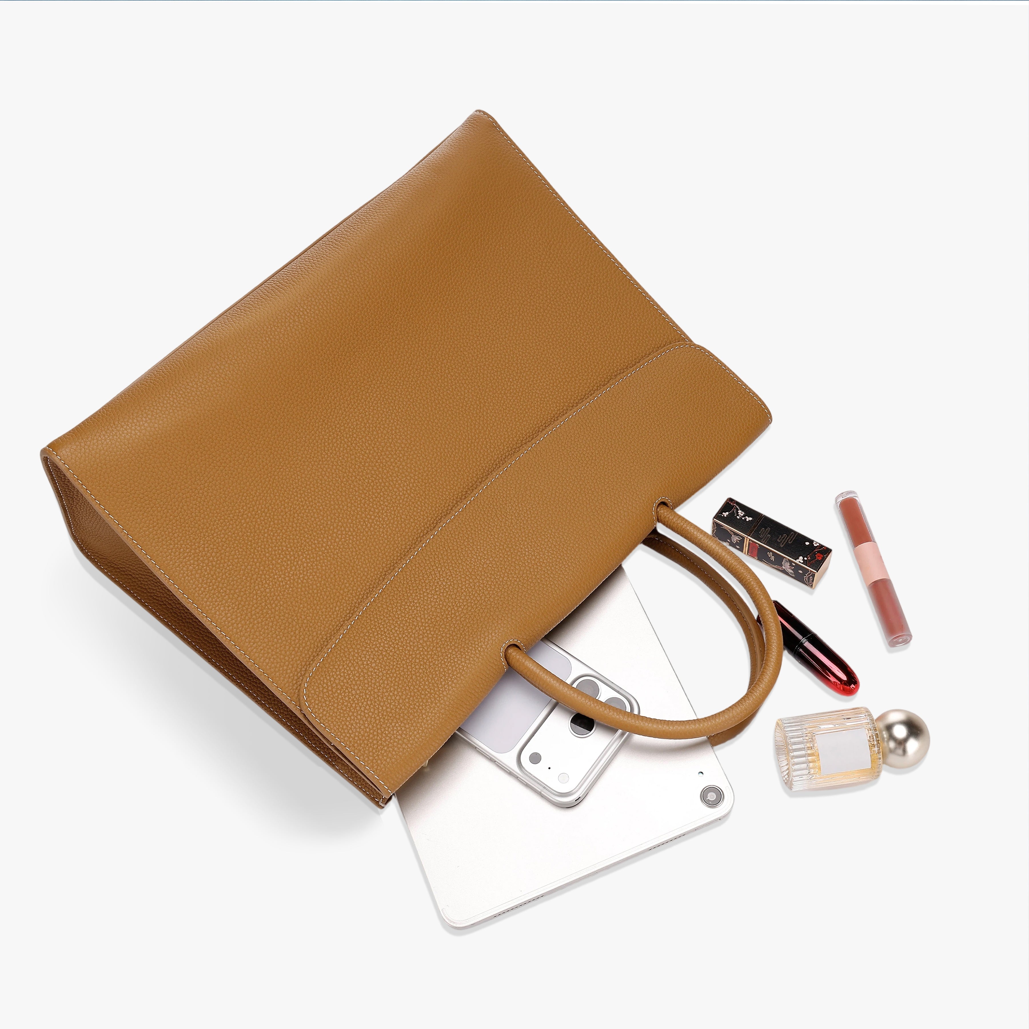 Civis Structured Briefcase Brown