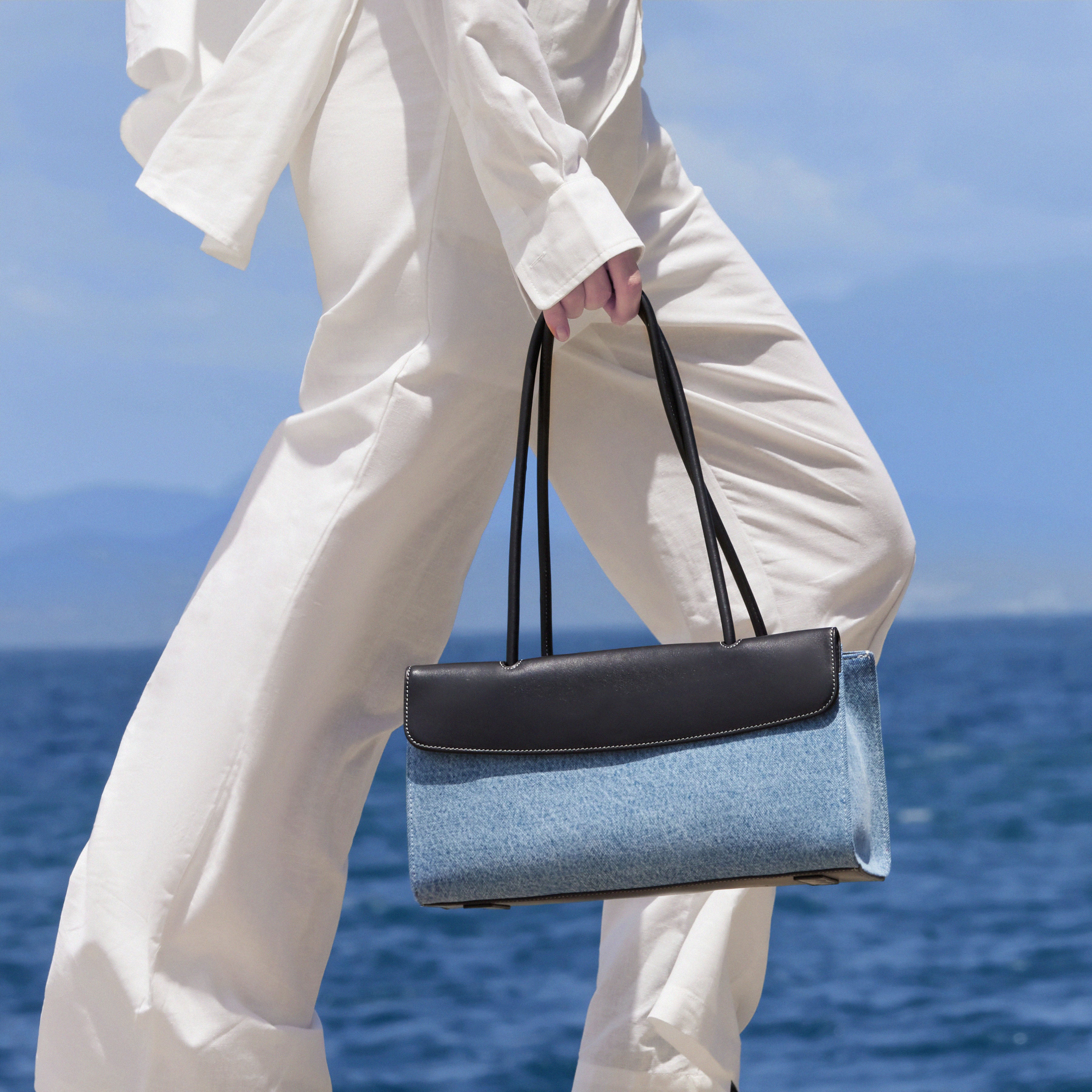 Caelum Baguette Bag Denim Blue