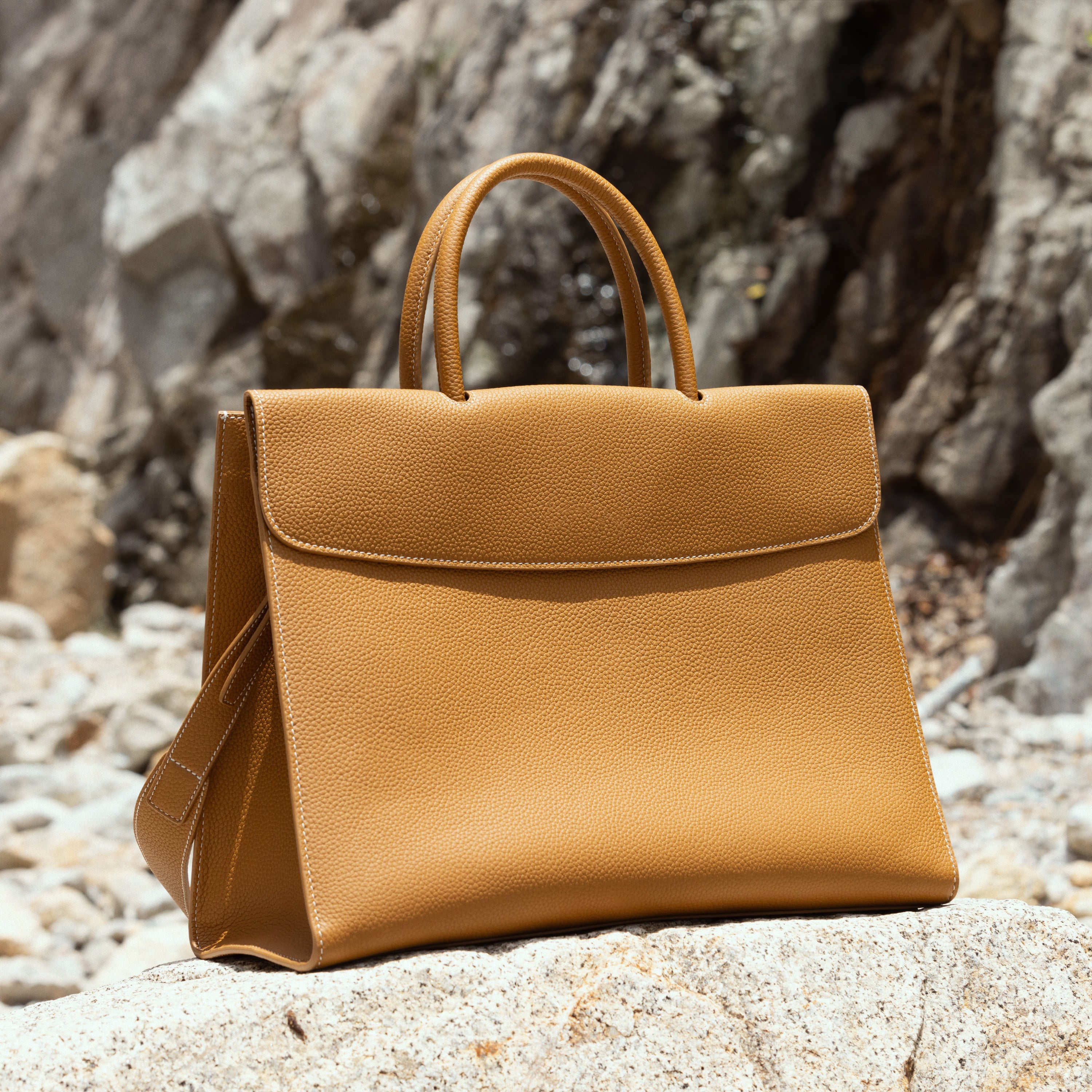 Civis Structured Briefcase Brown