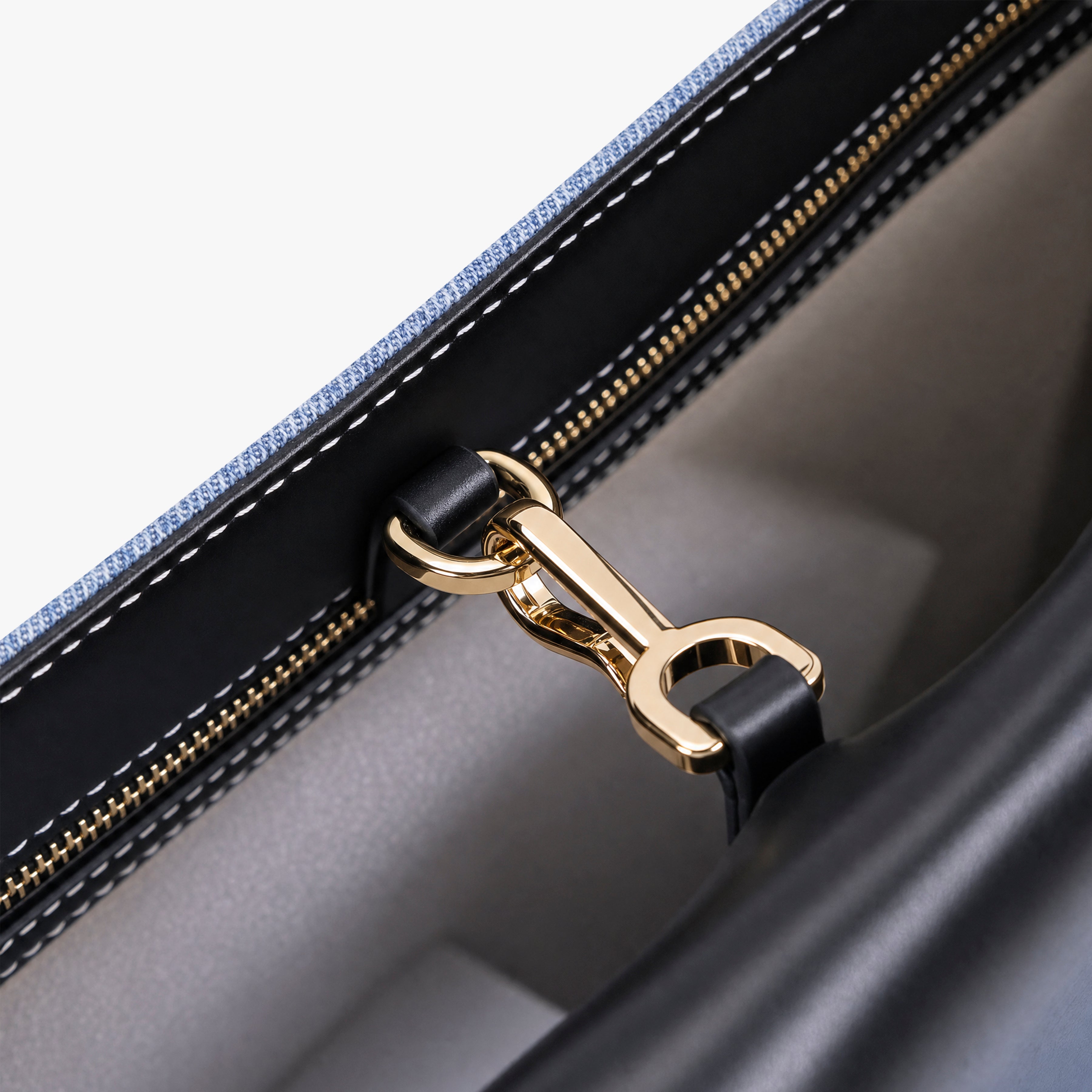 Civis Structured Briefcase Denim Blue