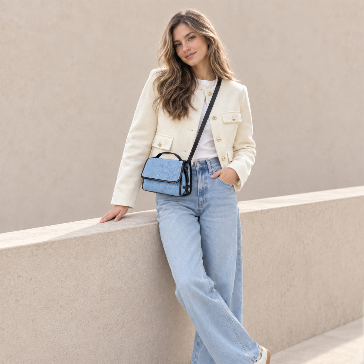 Plica S Messenger Bag Denim Blue
