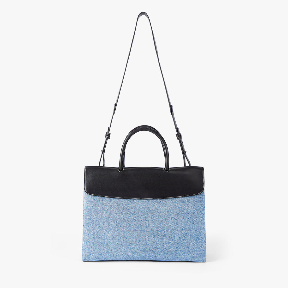 Civis Structured Briefcase Denim Blue