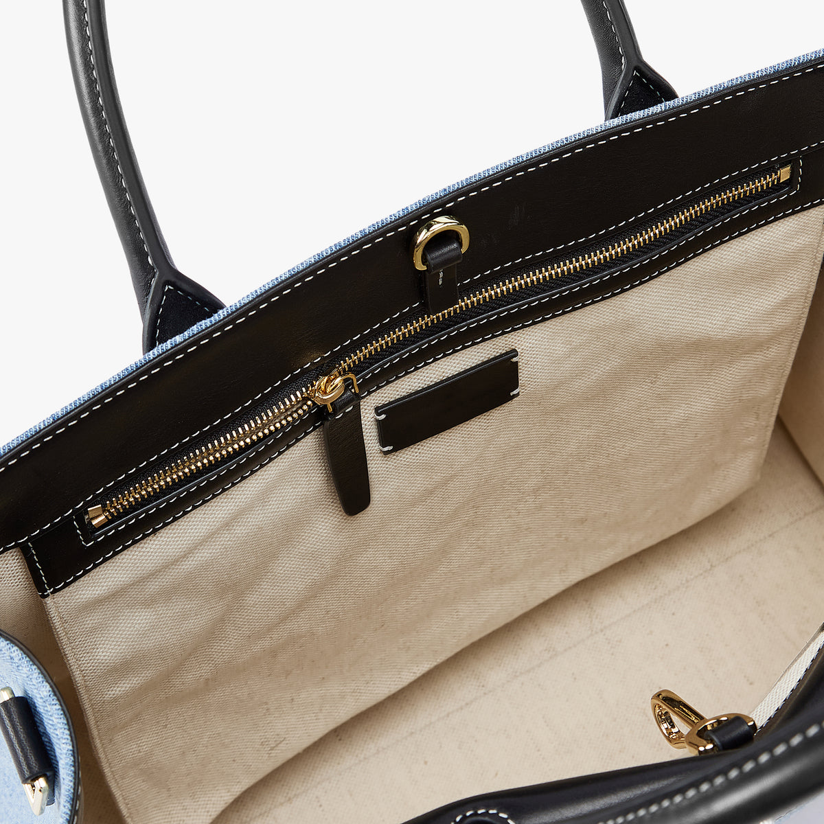 Civis Structured Briefcase Denim Blue